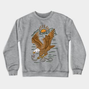 Eagle's Triumph: Serpent Capture Crewneck Sweatshirt